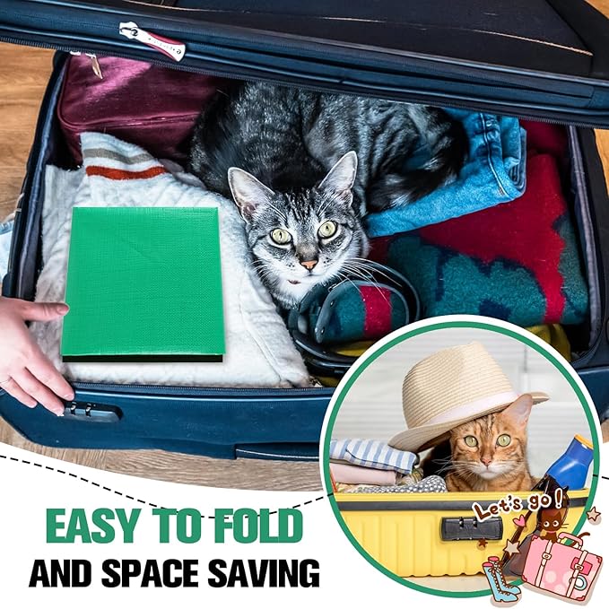 8 PCS Travel Litter Box for Cats,Portable Litter Box for Cats, Foldable and Packable, Large Sized Waterproof Cat, Ideal for Cat Travel Car & Camping