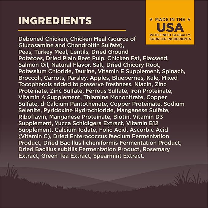 Wellness CORE Large Breed Puppy Dry Dog Food, Grain Free Kibble, Natural, High Protein, Chicken and Turkey Recipe, 24 lb Bag