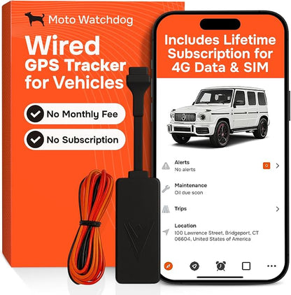 Wired GPS Tracker for Vehicles, No Subscription, No Monthly Fee | Real-Time Location, Easy Installation, Speeding Monitoring, Route History, Geofence, for Fleets & Families