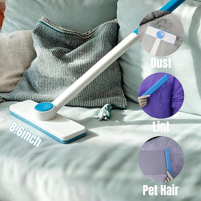 Pet Cat Hair Remover for Furniture Couch, Reusable Pet Hair Remover Brush | Upgraded 3 in 1 Pet Fur Hair Removal Remover Cleaner