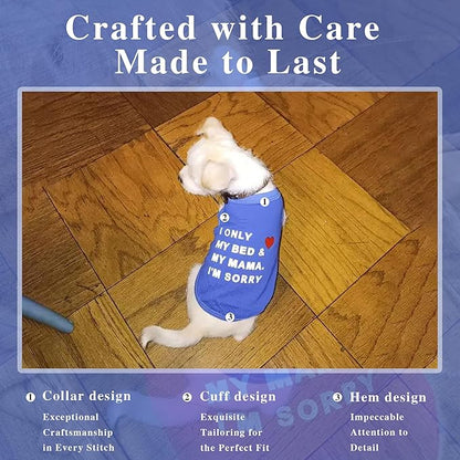 Stylish Cotton Dog Shirt with Print, Soft & Breathable, All-Season Comfort, Fits Most Breeds - Perfect Pet Apparel for Small, Medium, Large Dogs.Blue&3XL