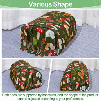 Washable Guinea Pig Tunnel with Curtains - Cozy Hamster Hideout Fit for Small Animals - Soft Accessories for Hamster/Chinchilla/Bunny