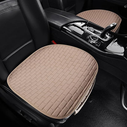 VarCozy Linen Car Seat Covers, Bottom Breathable Seat Covers for Cars for All Seasons with Non-Slip Protector, Universal Seat Covers for Cars, SUVs, Trucks