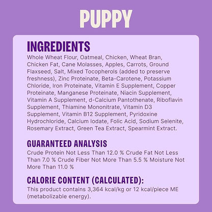 Wellness Old Mother Hubbard Classic Puppy Dog Biscuits, Natural Training Treats, Oatmeal and Chicken Flavor, Mini Size, 20 oz Bag