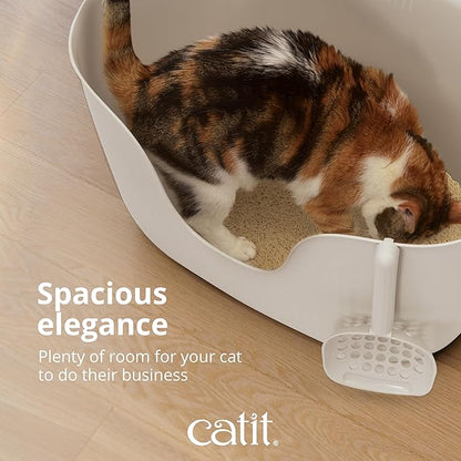 Catit Loo Litter Box, White, with Scoop