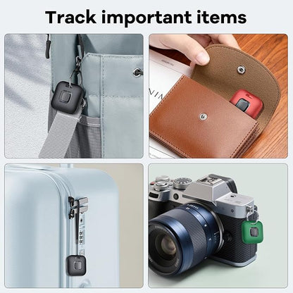 Hoxe Air Tracker Tags-3 Pack for iOS & Android, Smart Tag for Key, Bag, Pet | Dual System Luggage Tracker Compatible with Apple Find My & Google Find Hub App, Bluetooth Key Finder Replaceable Battery