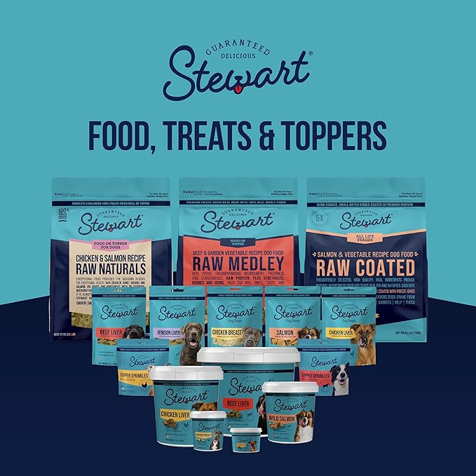 Stewart 100% Chicken Breast Dog Treats, 11.5 oz Tub, ~215 Pieces, Freeze Dried Raw, Single Ingredient, 74% Protein Training Treats or Meal Topper, Grain Free, Gluten Free