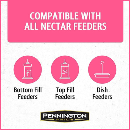 Pennington Electro-Nectar Hummingbird Nectar Ready to Use, Naturally Colored with Electrolytes, 64-oz Bottle