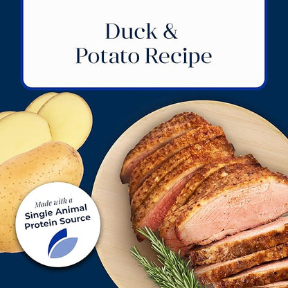 Blue Buffalo Basics Grain-Free Dry Cat Food, Skin & Stomach Care, Limited Ingredient Diet for Indoor Cats, Duck & Potato Recipe, 5-lb. Bag