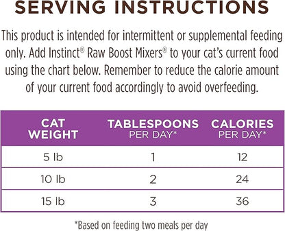 Instinct Raw Boost Mixers Freeze Dried Cat Food Topper,Grain Free - Farm-Raised Rabbit,6 oz. Bag,(Pack of 2)