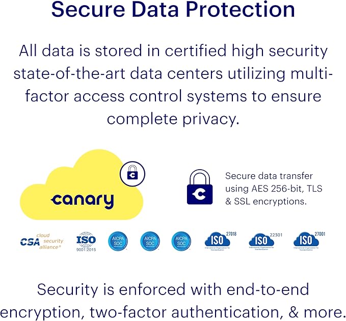 Canary Pro Indoor Home Security Camera 1080p HD WiFi IP | 24/7 Watch Live Video, Siren, Climate Monitor, Motion Alerts, Two-Way Talk, Night Vision, 10x Zoom, Private Mode, Works with Alexa and More