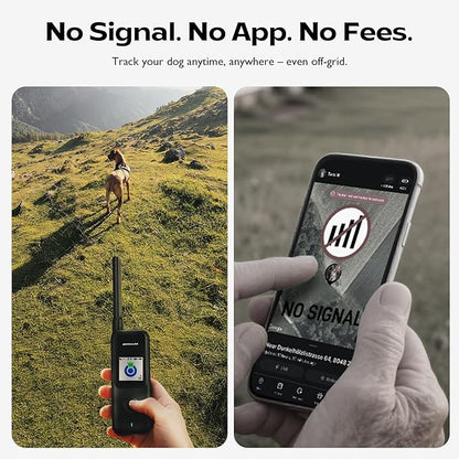 Aorkuler GPS Dog Tracker – No Phone, No Signal, No Subscription | Real-Time Direction & Distance Up to 3.5 Miles | Built for Hiking, Farms & Off-Grid Adventures (Tracker 2)