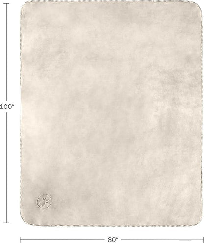 PETMAKER Dog Blanket - 80x100in Reversible Sherpa Blanket - Throw Blankets for Bed, Couch, Crate or Car - Machine Washable Puppy Essentials (Cream)