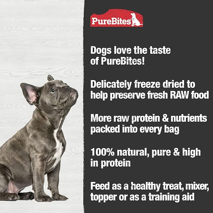 PureBites Chicken Breast Freeze Dried Dog Treats, 1 Ingredient, Made in USA, 3oz