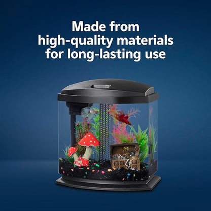 Aqueon 00800198: Aquarium Kit BettaBow Led Blk 2.5G