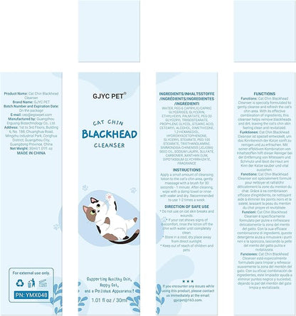 Cat Chin Acne Care Kit - Gently Removes Cat Chin Blackheads, Equipped with Cleansing Brush, Cruelty-Free, Nurtures Cat's Chin Softness and Freshness, 1.01 fl. oz