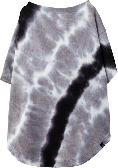 Pet Passion Toby II - The Perfect Tee, 3 Pack Short Sleeve Pet T-Shirt 100% Organic Cotton Tees Clothes for Small, Medium, Large Dogs, Black Sand Tie Dye, XX-Small (4-7 lbs)