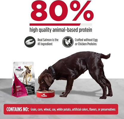 Nulo Freestyle Dry Puppy Food - Salmon & Peas, Premium Grain Free Dog Food for Puppies, Natural, High Protein Kibble with DHA, Omega 3 & Probiotics, for Small and Medium Breeds, 6lb Bag