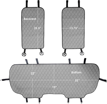 FH Group Neosupreme Automotive Seat Cushions - Universal Fit, Rear Car Seat Cushion With Non-Slip Silicone Backing for SUV, Sedan, Van - Gray