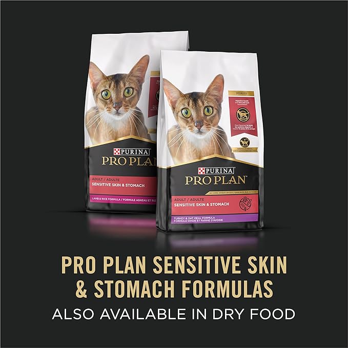 Purina Pro Plan Sensitive Skin and Stomach Cat Food Wet Pate, Sensitive Skin and Stomach Arctic Char Entree - 3 oz. Pull-Top Cans, (Pack of 48)