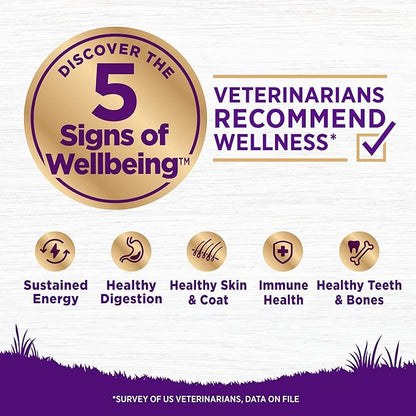 Wellness Complete Health Adult Dry Dog Food, Wholesome Grain Kibble, Natural, Chicken and Oatmeal Recipe, 30 lb Bag