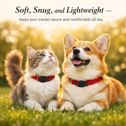 Waterproof Dog Collar Holder for Life360 Tile Mate 2024/2022 Tracker, 2 Pack Anti Lost Soft Silicone Case for cat pet Necklace, Protective Cover Accessories for Tile Tracker Finder (Blue/White)