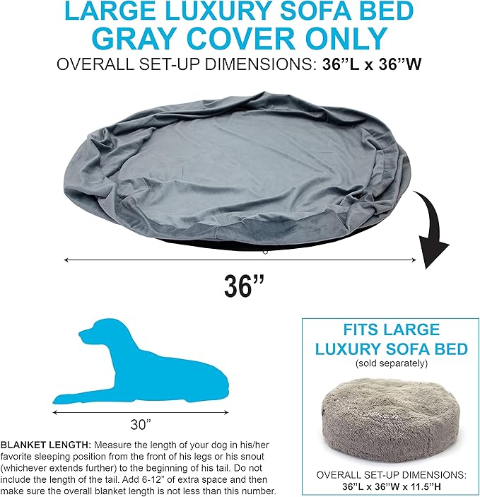 Sport PET Luxury Waterproof Pet Bed, Soft Fleece Pet Blanket, Replacement Covers, Machine Washable