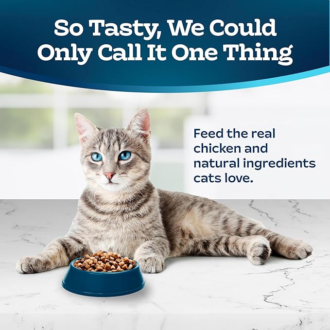 Blue Buffalo Tastefuls Adult Hairball Care Dry Cat Food, Made in the USA with Natural Ingredients, Chicken & Brown Rice Recipe, 3-lb. Resealable Bag
