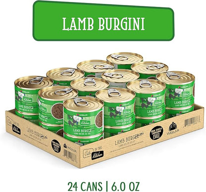 Weruva Cats in The Kitchen, Lamb Burger-ini with Lamb Au Jus Cat Food, 6oz Can (Pack of 24)