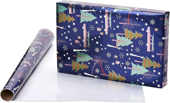 Papyrus Christmas Wrapping Paper Rolls, Playful Cats, Cars and Trees (2 Rolls, 45 sq. ft.)