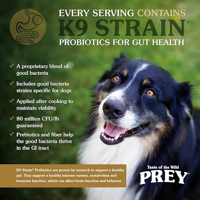 Taste of the Wild Prey Real Meat High Protein Trout Limited Ingredient Dry Dog Food Grain-Free Recipe Made with Real Spring-Fed Trout, and Includes Probiotics for All Life Stages 25 lb
