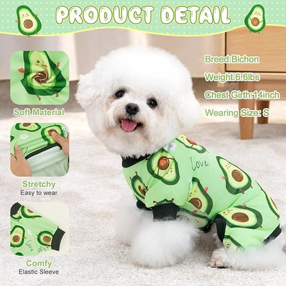 XPUDAC Dog Pajamas for Small Medium Dogs Girl Boy Cute Comfy Puppy Pjs Doggie Clothes Cat Pet Jammies Outfit, 213-M