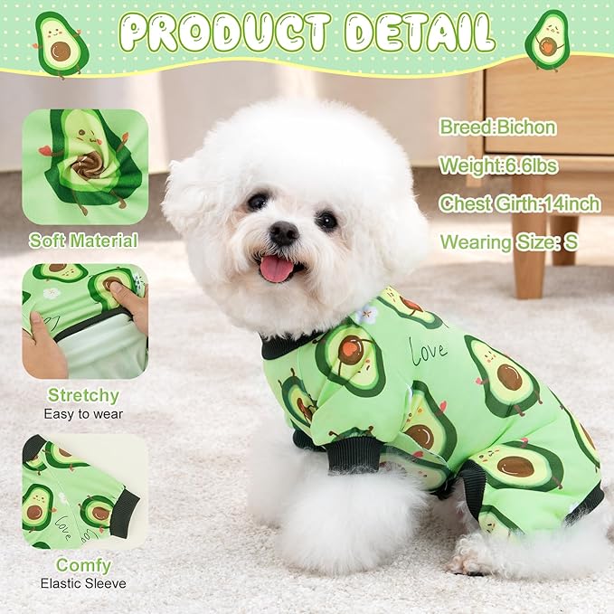 XPUDAC Dog Pajamas for Small Medium Dogs Girl Boy Cute Comfy Puppy Pjs Doggie Clothes Cat Pet Jammies Outfit, 213-XL