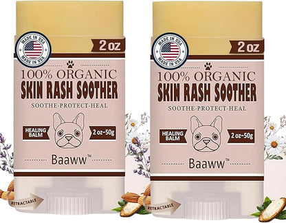 Dog Irritated Skin Relief - Hot Spot Soother Skin Treatment Moisturizer, Anti-Itch & Allergy Dog Lotion, Coconut Oil for Itchy Skin- Soothing Relief for Dry Itchy Coat, Balm 2oz - 2 Pack