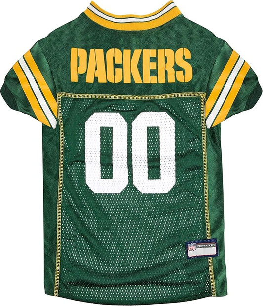 NFL Green Bay Packers Dog Jersey, Size: X-Large. Best Football Jersey Costume for Dogs & Cats. Licensed Jersey Shirt