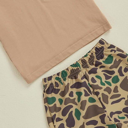 Toddler Baby Boy Clothes 6 12 18 24 Months Summer Outfit Short Sleeve T-Shirt Tops Camo Shorts Set 2T 3T 4T