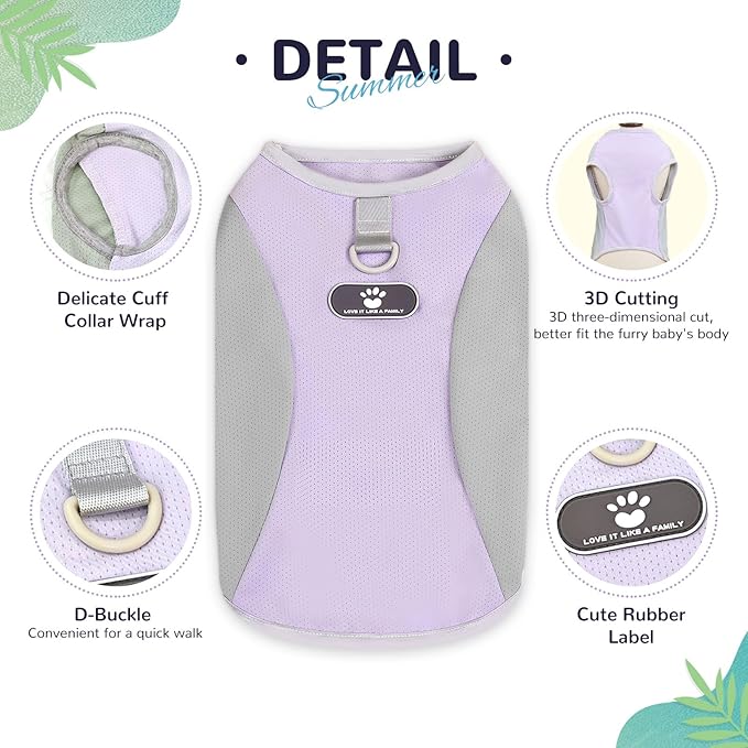 3 Pack Dog Cooling Vest with D-Ring Dog Tshirt Sun Protection Small Puppy Clothes for Girls Boys Stretchy Shirts for Dogs Lightweight Breathable Shirt French Bulldog Frenchie Dachshund Clothes
