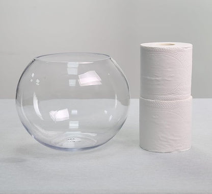 CYS EXCEL Glass Bubble Bowl (H-7.5" W-10", Approx. 2 Gal.) Multiple Size Choices Fish Bowl Vase Glass Round Bowl Terrarium Globe Flower Vase Centerpiece