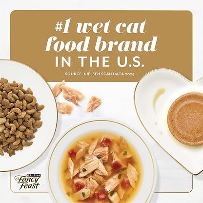 Fancy Feast Gems Pate Cat Food Mousse Salmon or Tuna and a Halo of Savory Gravy Wet Cat Food Variety Pack - 8 ct. Boxes (Pack of 2)