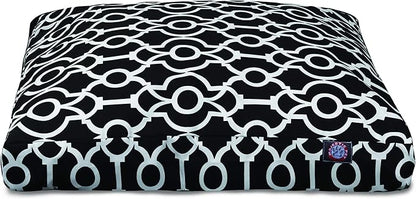 Majestic Pet Athens Black Large Rectangle Pet Bed