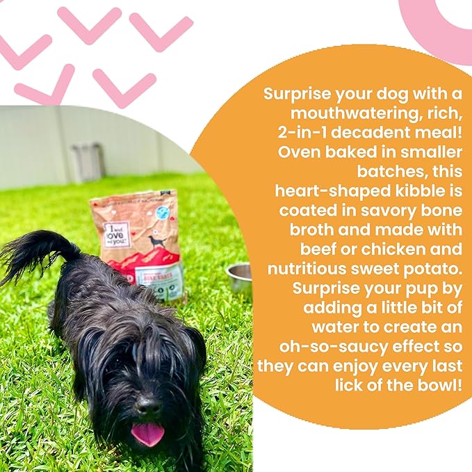 I AND LOVE AND YOU Baked and Saucy Dry Dog Food - Beef + Sweet Potato - Prebiotic + Probiotic, Real Meat, Grain Free, No Fillers, 21lb Bag