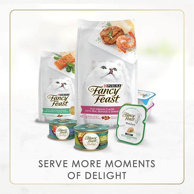 Purina Fancy Feast Gravy Lovers Ocean Whitefish and Tuna Feast Grilled Gourmet Cat Food in Wet Cat Food Gravy - (Pack of 24) 3 oz. Cans