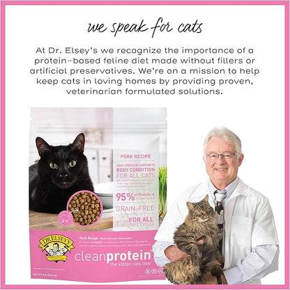 Dr. Elsey's cleanprotein Pork Cat Kibble 6.6 lb. Bag