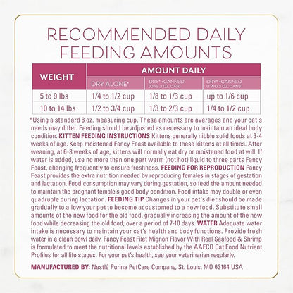 Fancy Feast Purina Filet Mignon Flavor with Real Seafood & Shrimp Dry Cat Food (7 Pound (Pack of 1))