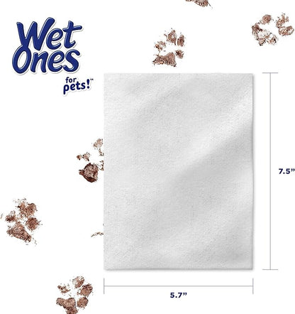 Wet Ones for Pets Hypoallergenic Multipurpose Dog Wipes with Vitamins A, C & E - No Fragrance Pet Wipes for Dogs with Wet Lock Seal, 100 Count - 12 Pack