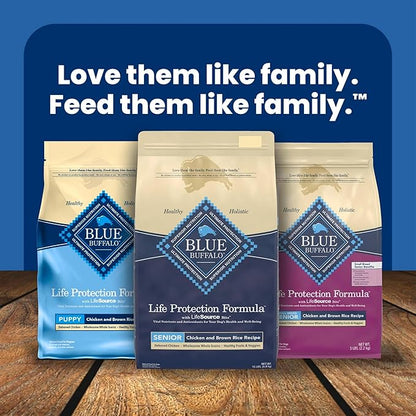 Blue Buffalo Life Protection Formula Senior Dry Dog Food, Supports Joint Health and Mobility, Made with Natural Ingredients, Chicken & Brown Rice Recipe, 34-lb. Bag