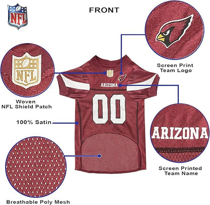 NFL Arizona Cardinals Dog Jersey, Size: XX-Large. Football Jersey Costume for Dogs