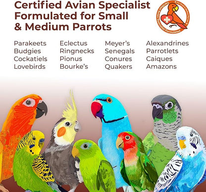 Blissful Balance Organic Parakeet Food, USDA Certified, Non-GMO, for Parakeets and Budgies, 1 lb