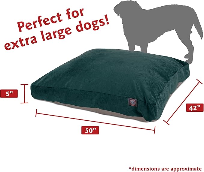 Majestic Pet Villa Rectangle Dog Bed Washable – Non Slip Comfy Pet Bed – Crate Bed with Removable Washable Cover – Kennel Bed for Sleeping, Polyester Fiber, X-Large, Marine