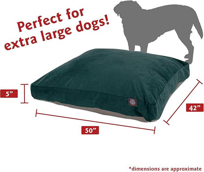 Majestic Pet Villa Rectangle Dog Bed Washable – Non Slip Comfy Pet Bed – Crate Bed with Removable Washable Cover – Kennel Bed for Sleeping, Polyester Fiber, X-Large, Marine